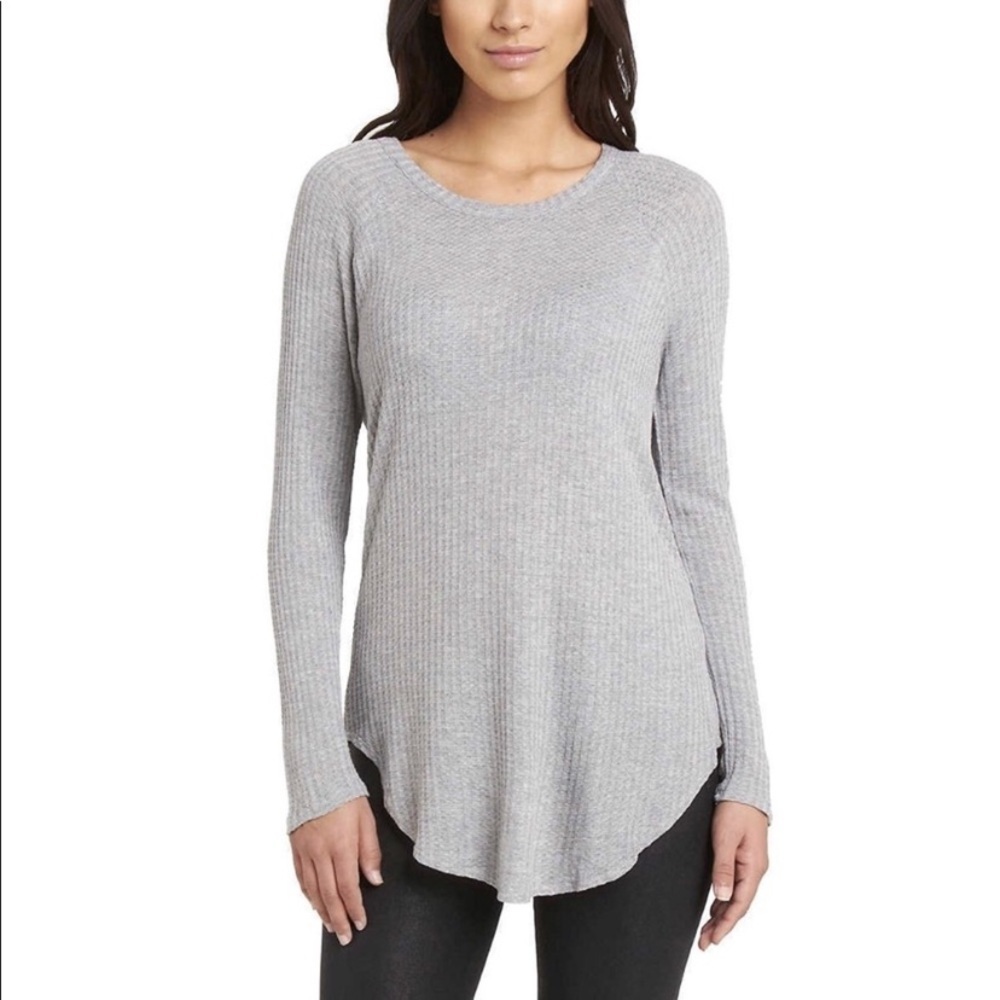 Chaser Waffle Knit Thermal Top Grey M